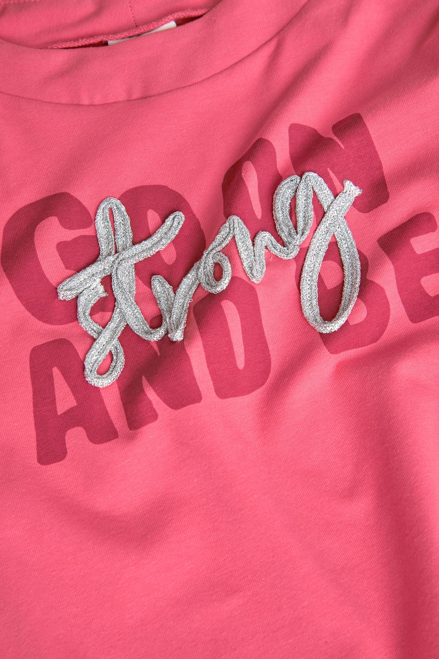 Camiseta punto combinada rosa-Camiseta-NIÑA