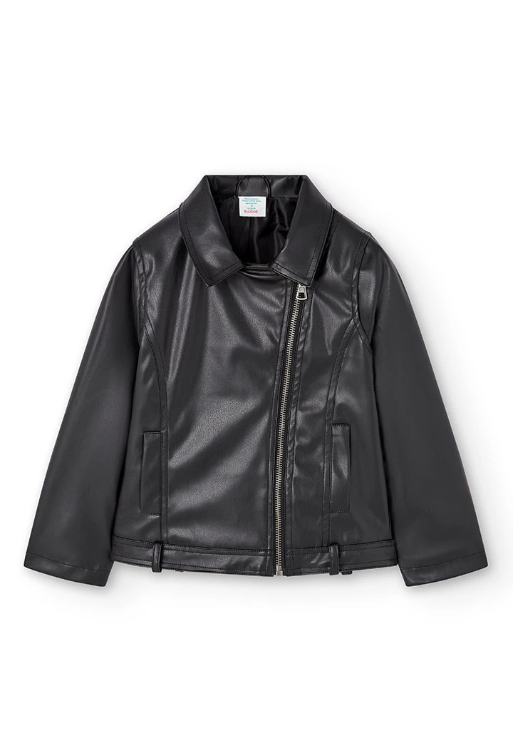 Veste cuir synthétique pour fille