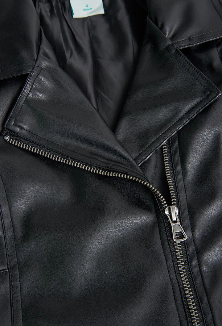 Veste cuir synthétique pour fille