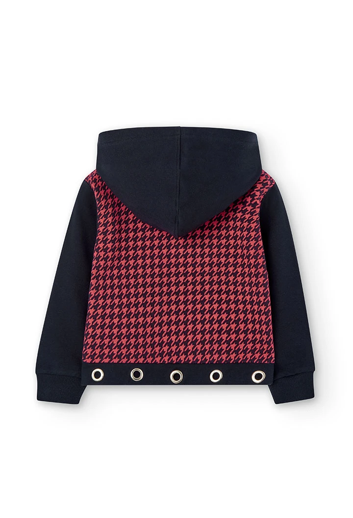 Sweat en molleton bi matiere pour fille