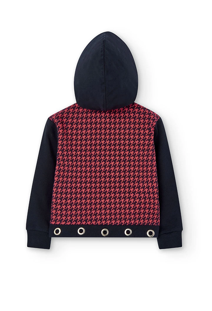 Sweat en molleton bi matiere pour fille