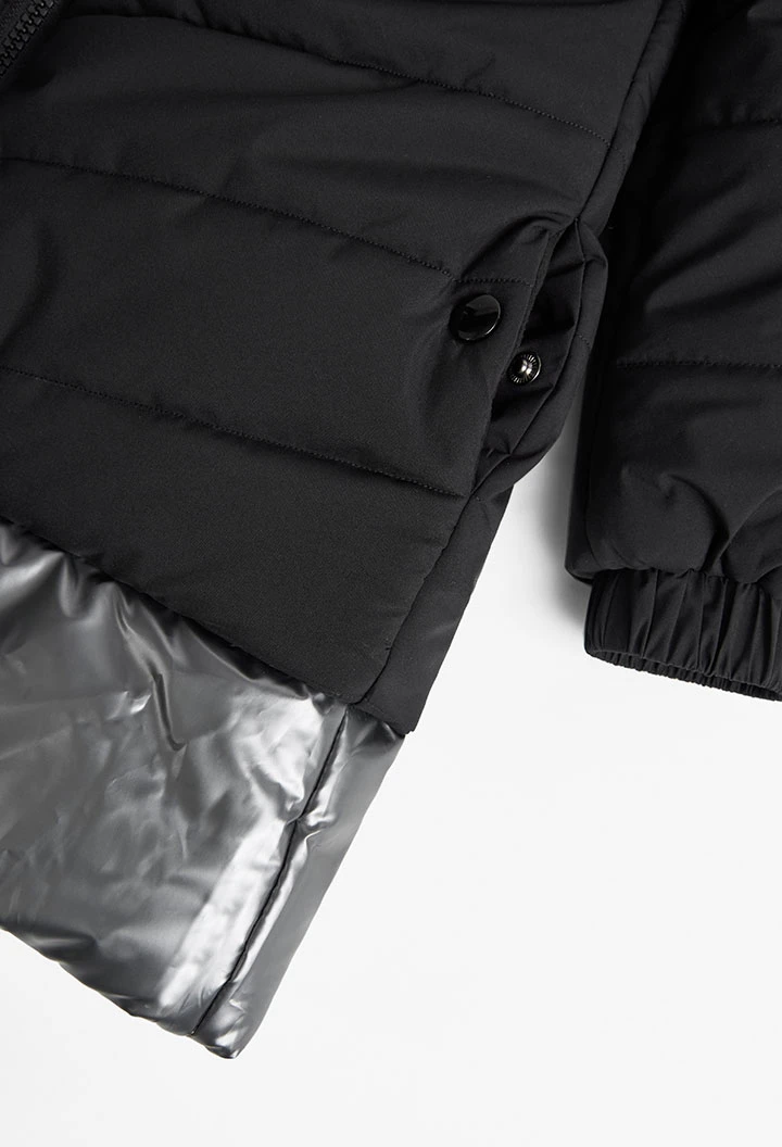 Technical fabric parka for girl