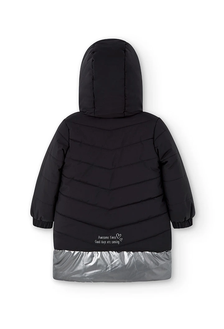 Parka en toile technique pour fille
