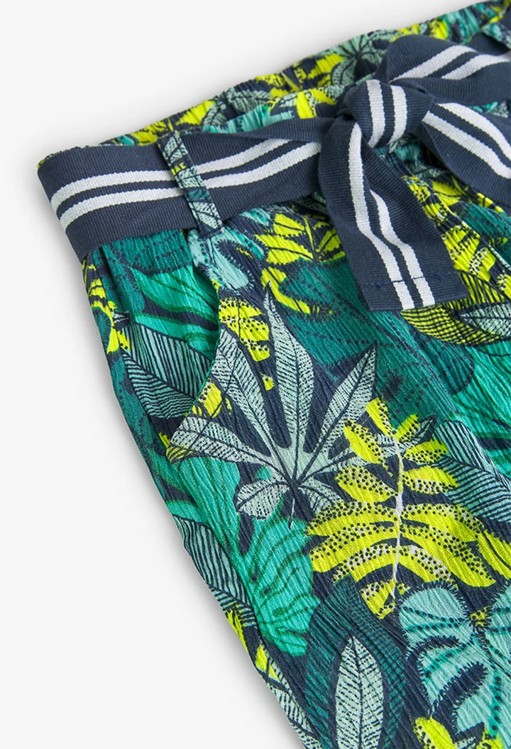 Pantalon bambula imprimé pour fille