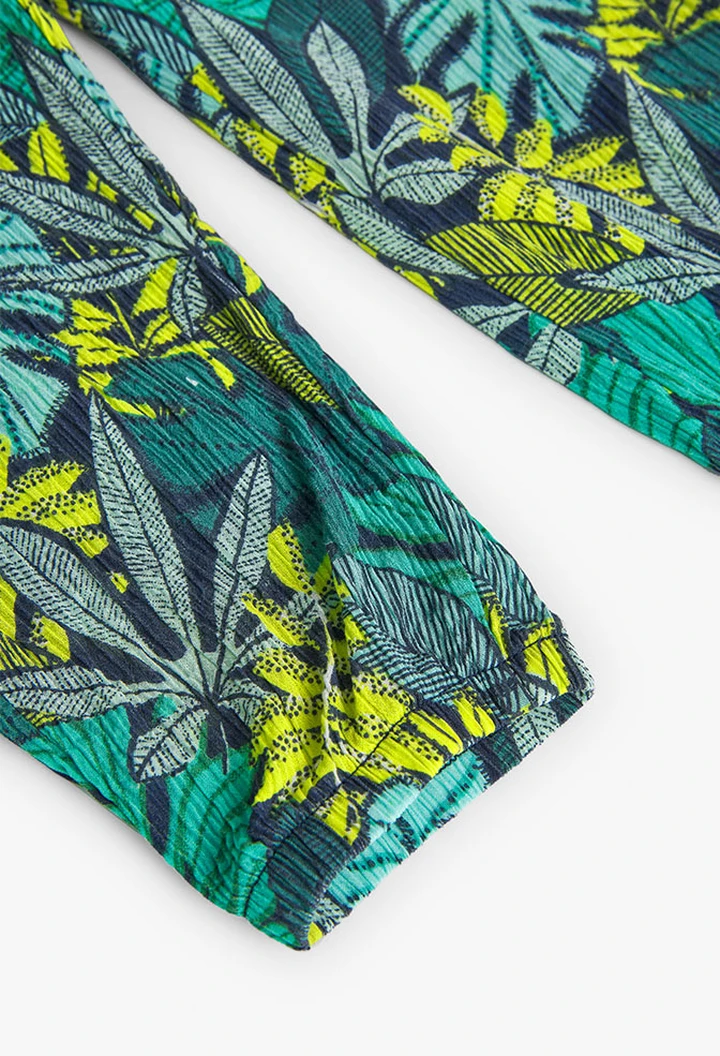 Pantalon bambula imprimé pour fille