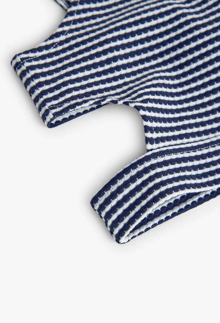 Haut tricoté pour fille, bleu marine