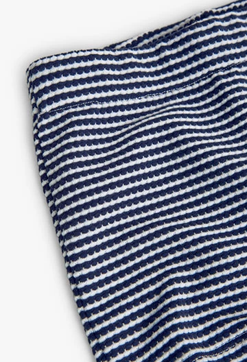 Jupe-culotte tricotée imprimée pour fille, bleu marine