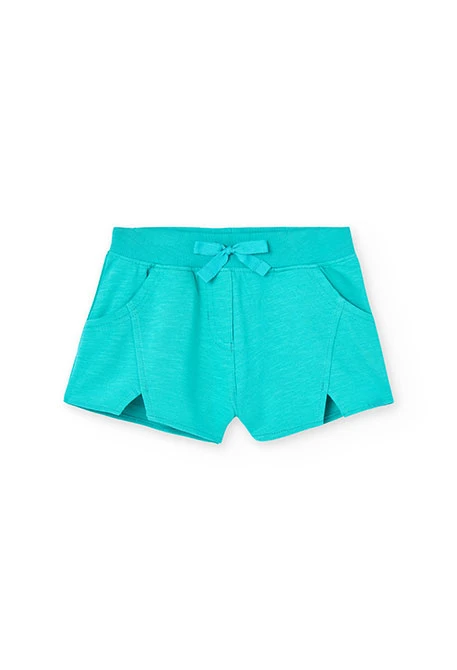 Fleece-Shorts Flamé, für Mädchen, in Farbe Grün