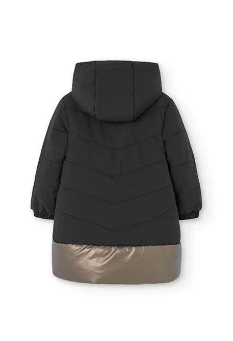 Parka technique pour fille en noir