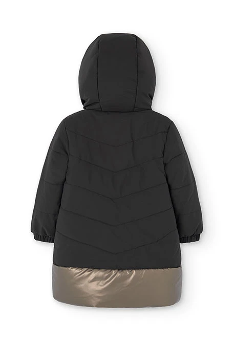 Parka technique pour fille en noir