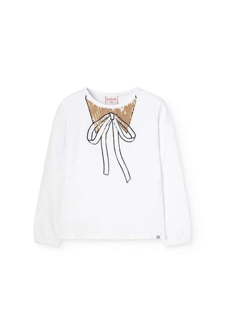 T-shirt  pour fille en blanc