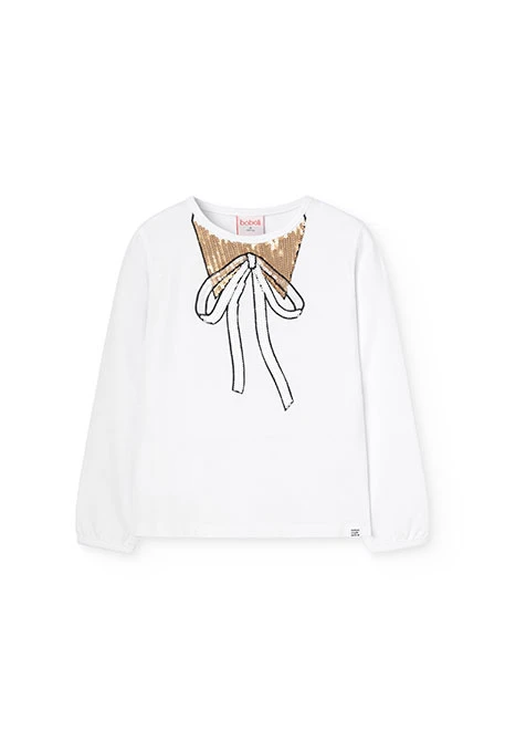 T-shirt  pour fille en blanc