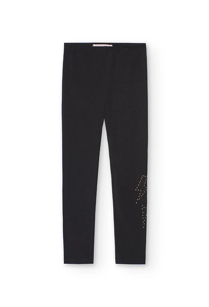 Leggings basic per bambina in nero