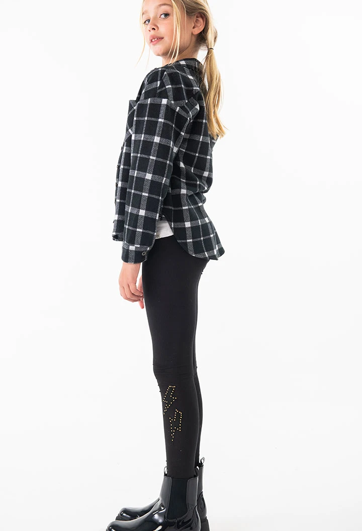 Leggings basic per bambina in nero