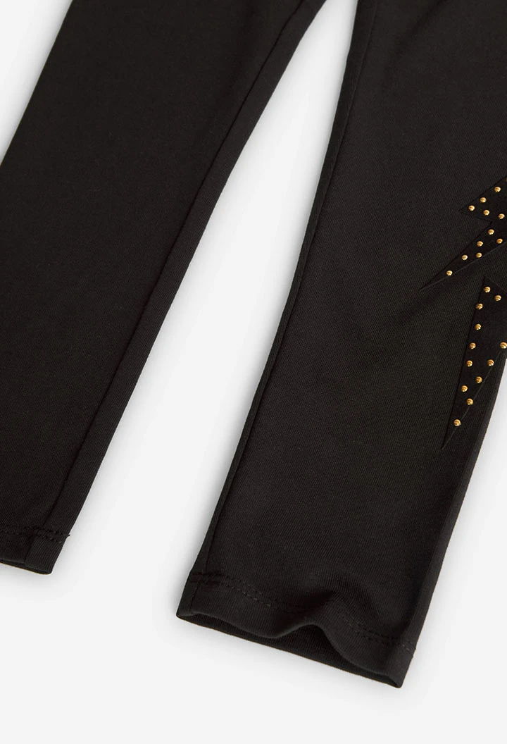 Leggings basic per bambina in nero