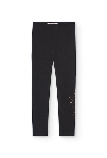 Leggings basic per bambina in nero