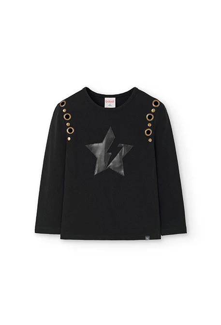 T-shirt  pour fille en noir