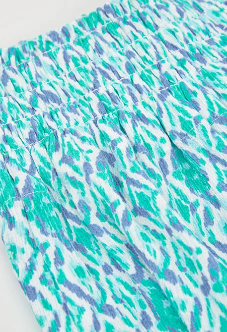 Faldilla blava estampada