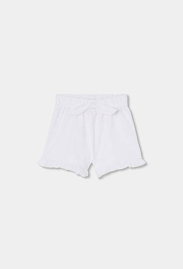 Weiße Baumwollshorts