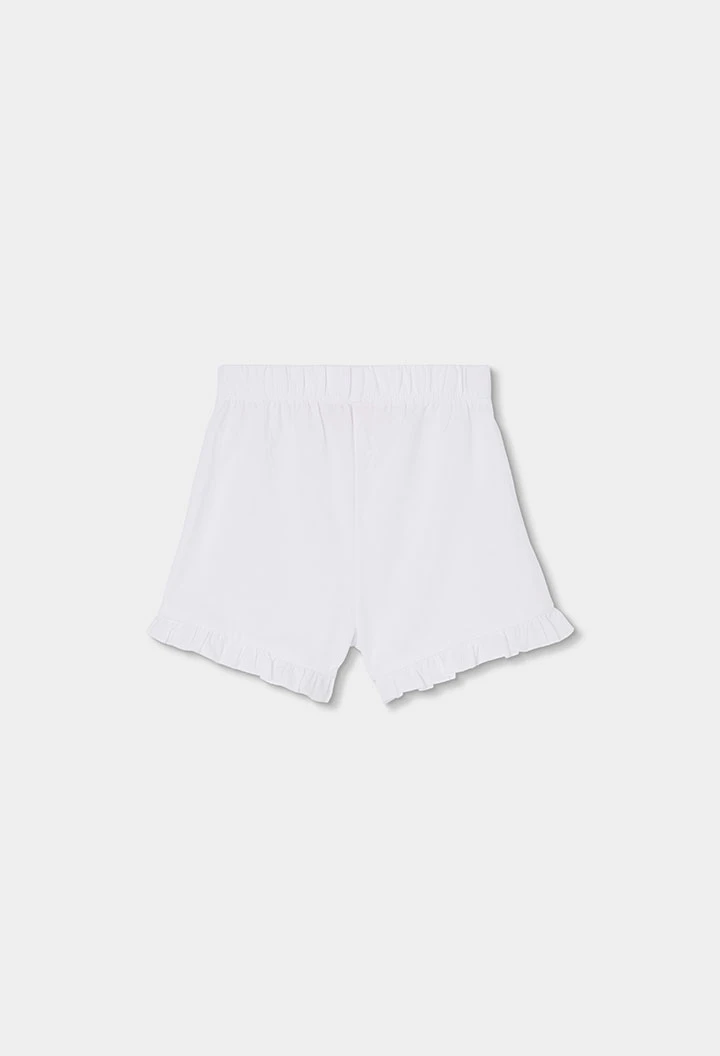 Short en coton couleur blanc