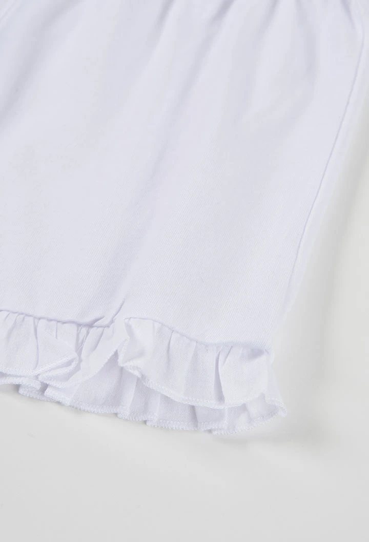 Short cotone colore bianco