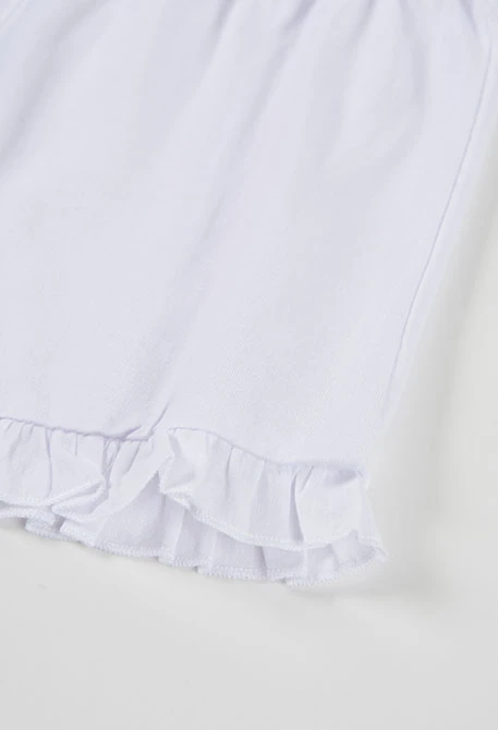 Short en coton couleur blanc