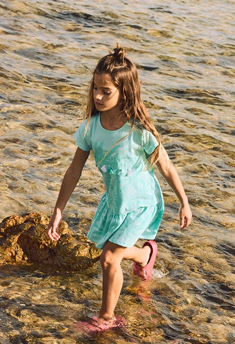 Abito in maglia blu