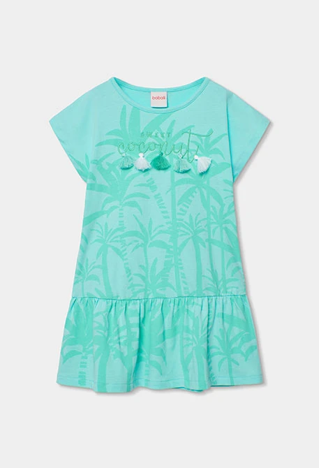 Vestido de malha azul