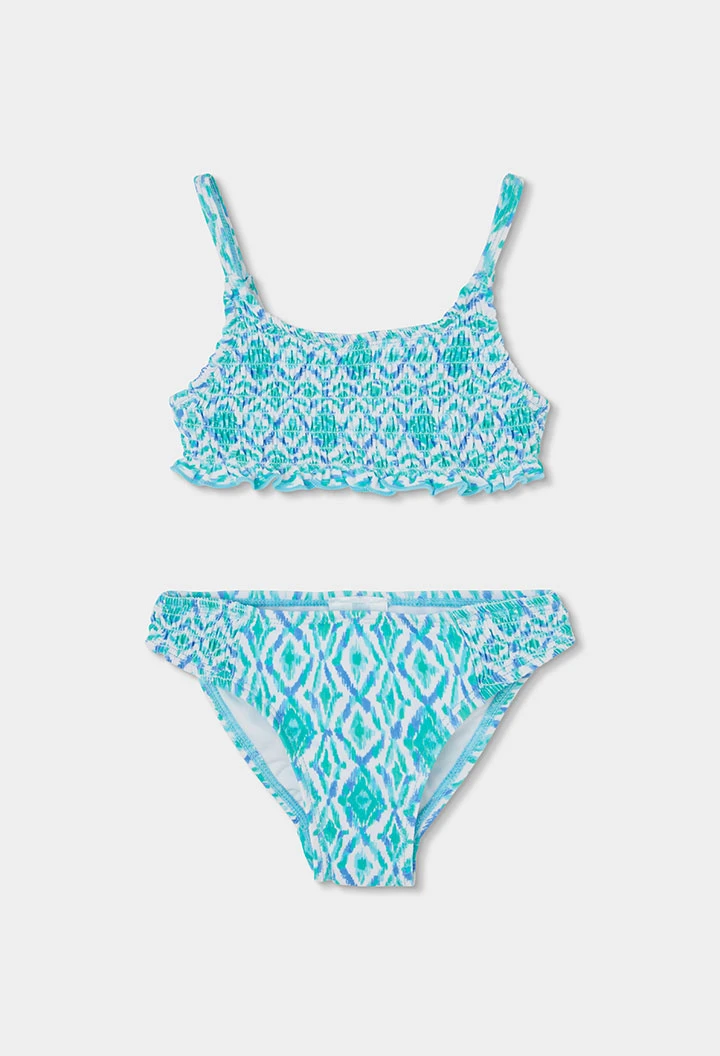 Biquíni estampado azul
