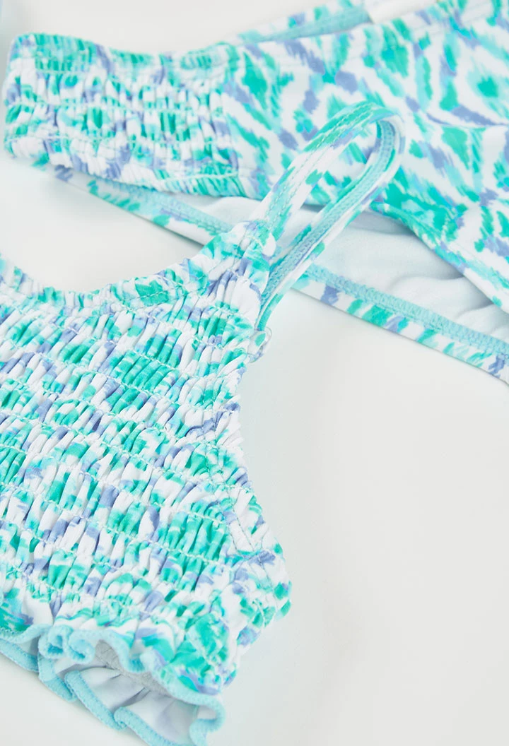 Blue patterned bikini