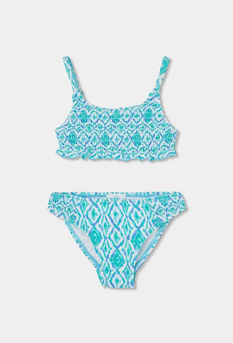 Biquíni estampado azul
