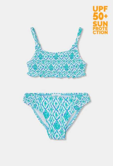 Bikini imprimé bleu UPF50+