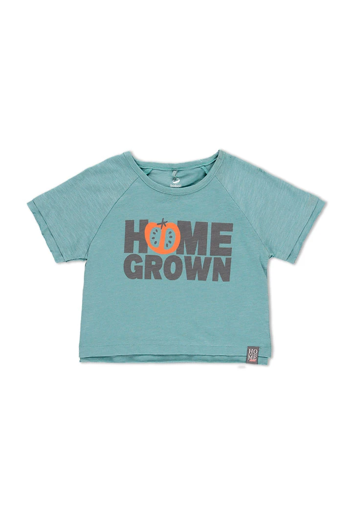 T-Shirt tricot flame pour fille - organique