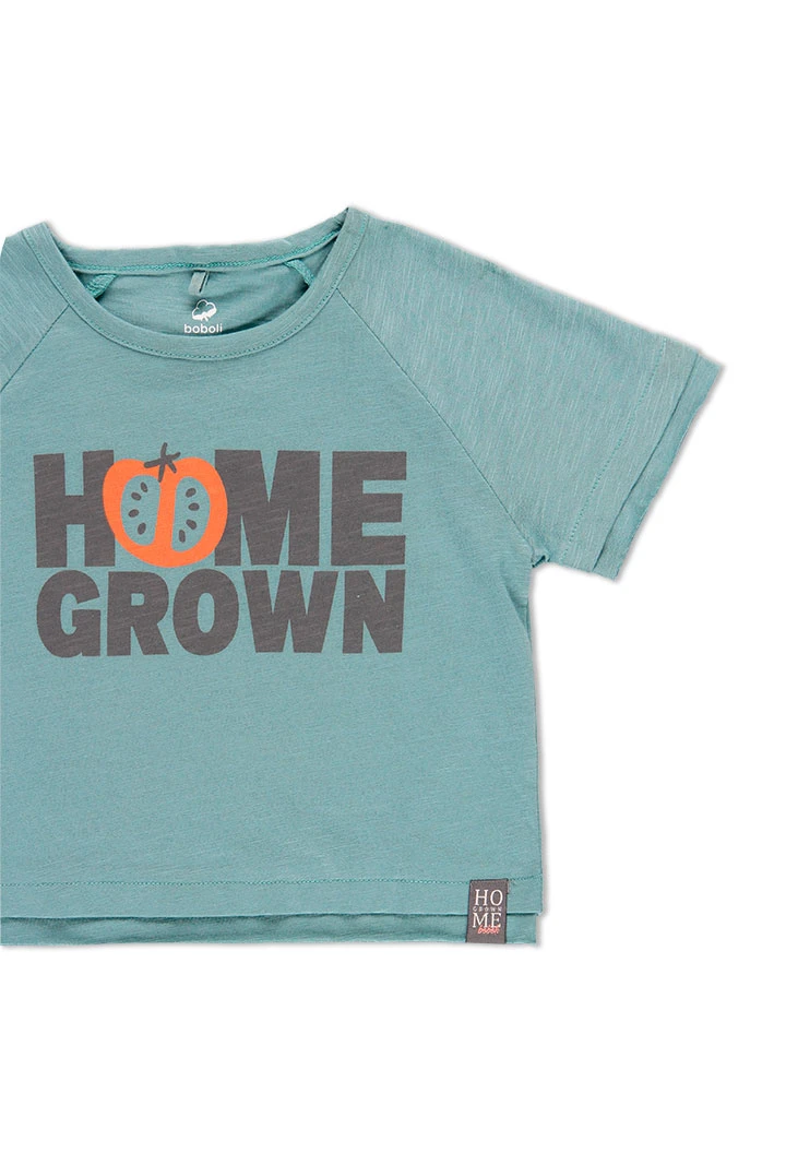 T-Shirt tricot flame pour fille - organique