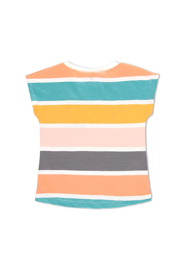 T-Shirt tricot flame pour fille - organique