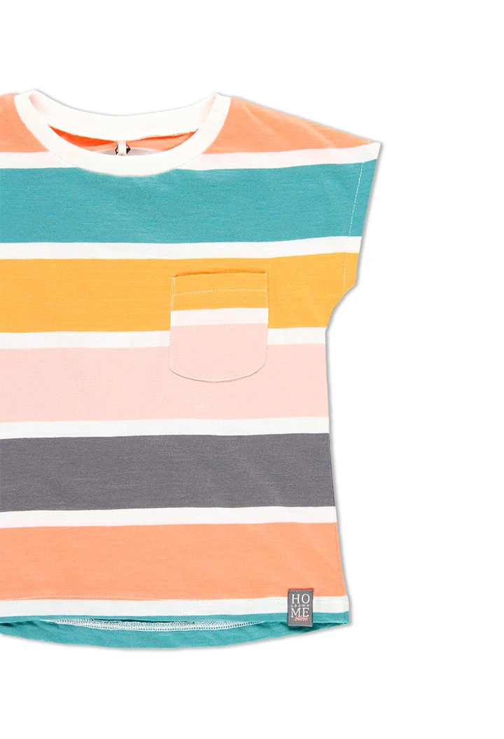 T-Shirt tricot flame pour fille - organique
