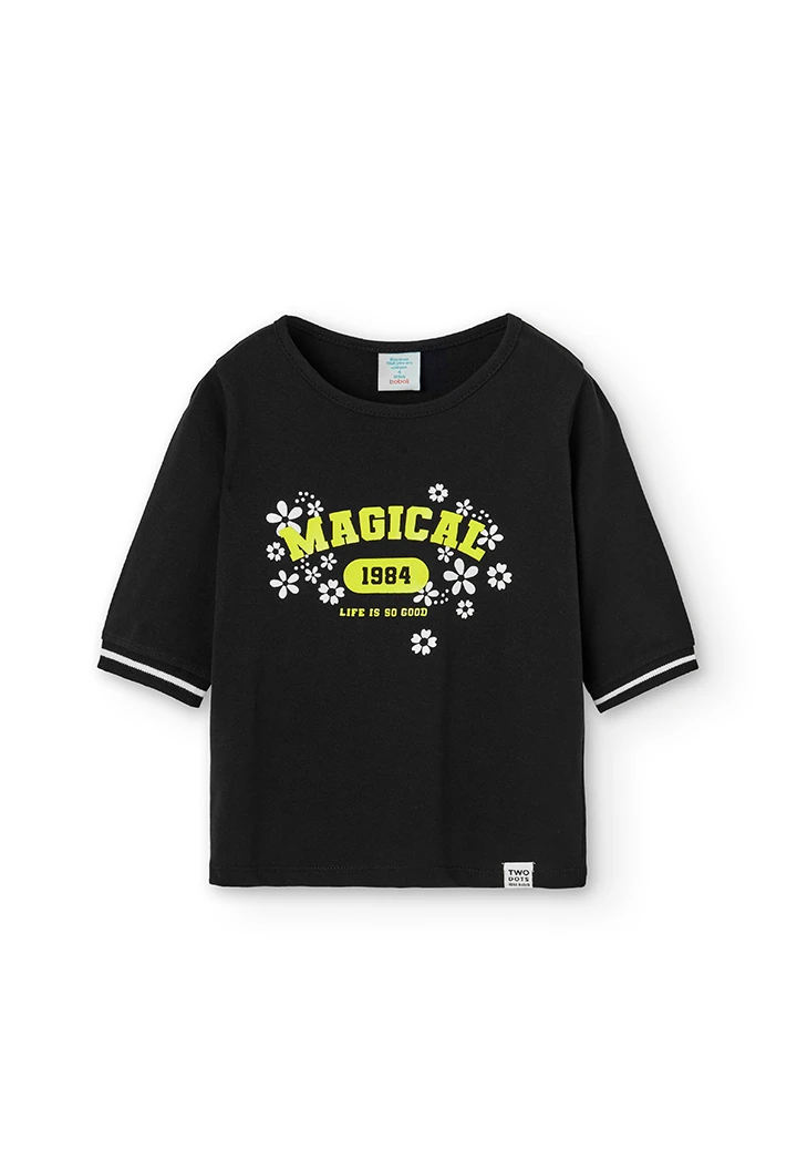 T-Shirt tricot "1984" pour fille