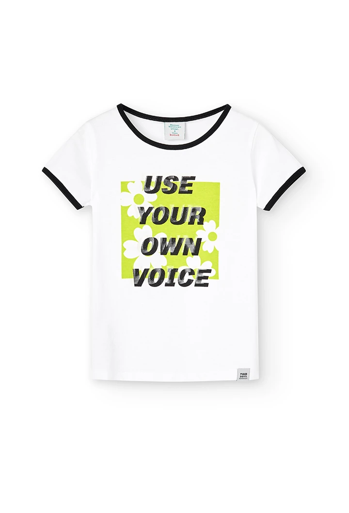 Camiseta malha para menina