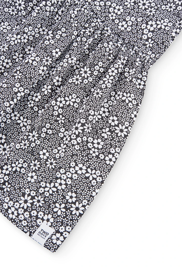 Kleid gestrickt elastisch blumen für mädchen
