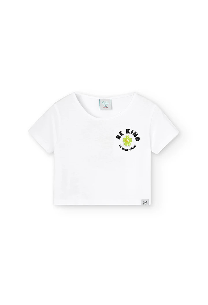 Camiseta punto "be kind" de niña