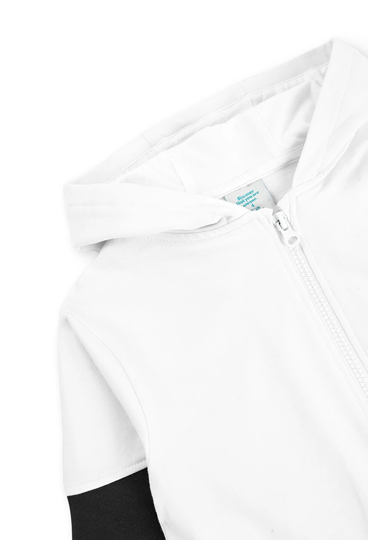 Chaqueta felpa con capucha two dots de niña