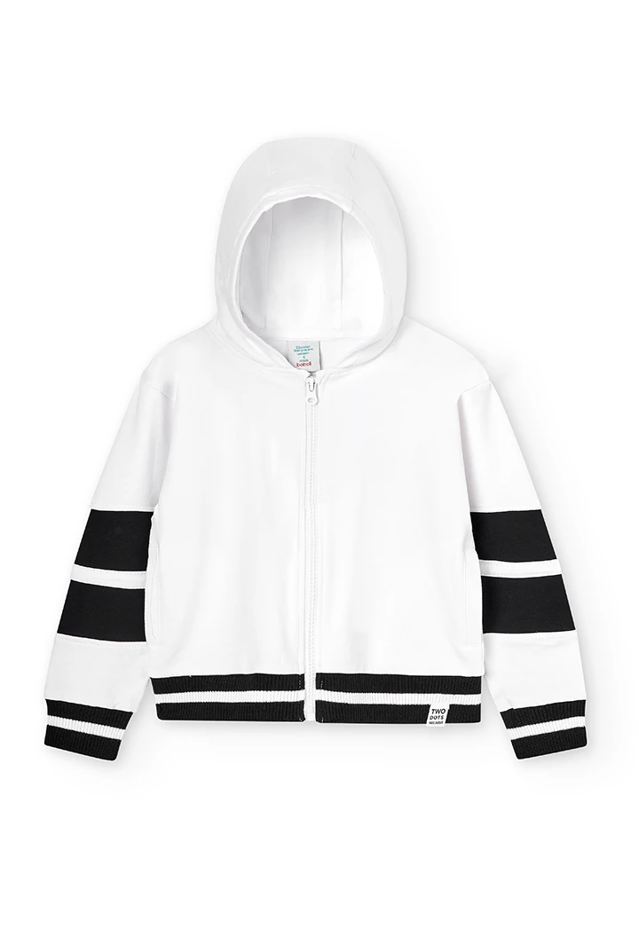 Fleece jacket hooded for girl