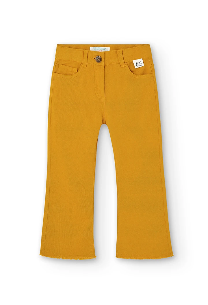 Stretch twill trousers for girl