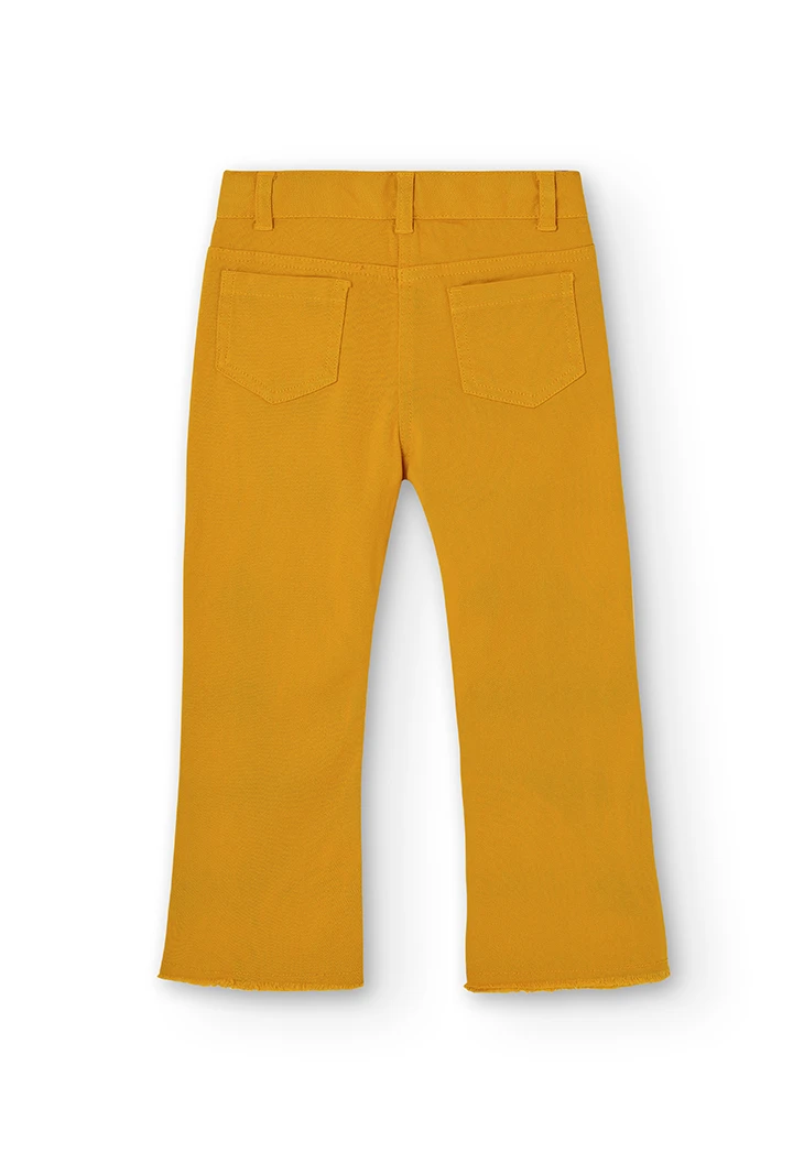 Stretch twill trousers for girl