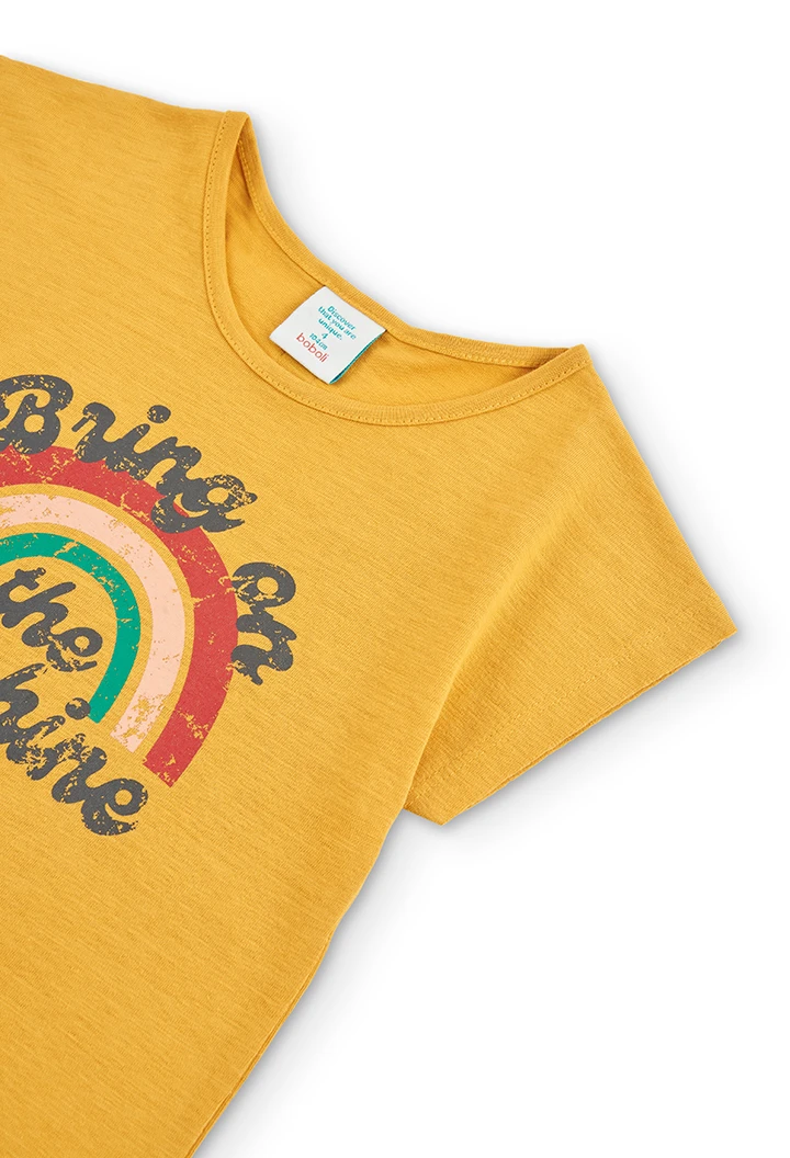 Camiseta malha flame para menina