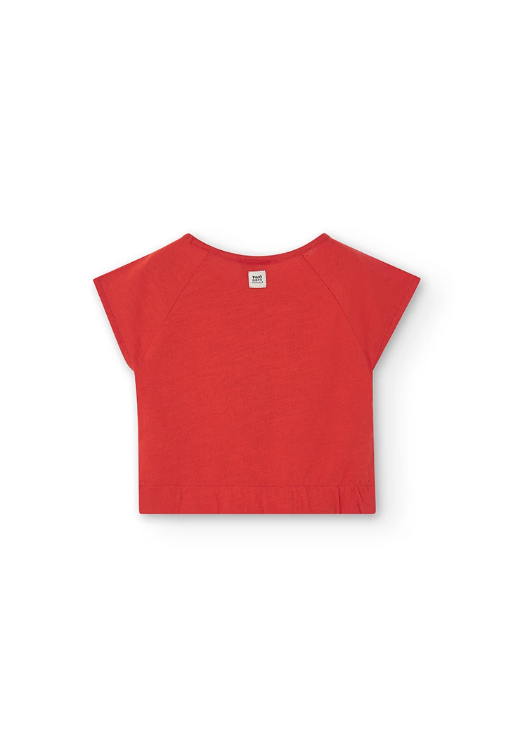 Knit t-Shirt flame for girl