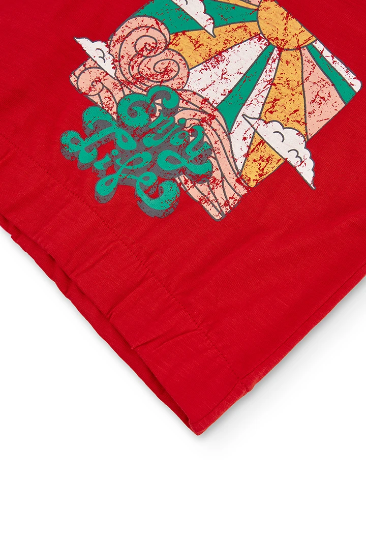 T-Shirt tricot flame pour fille