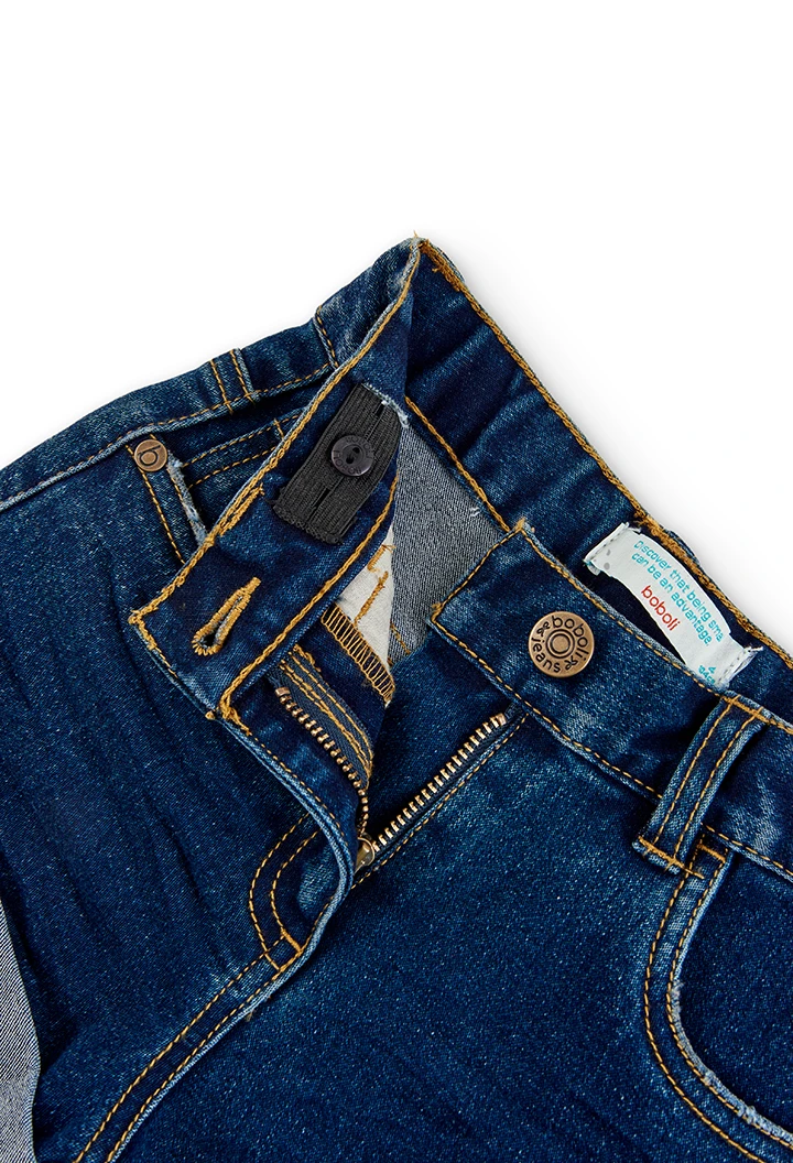 Short denim elástico para menina