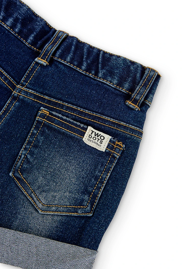 Stretch denim shorts for girl