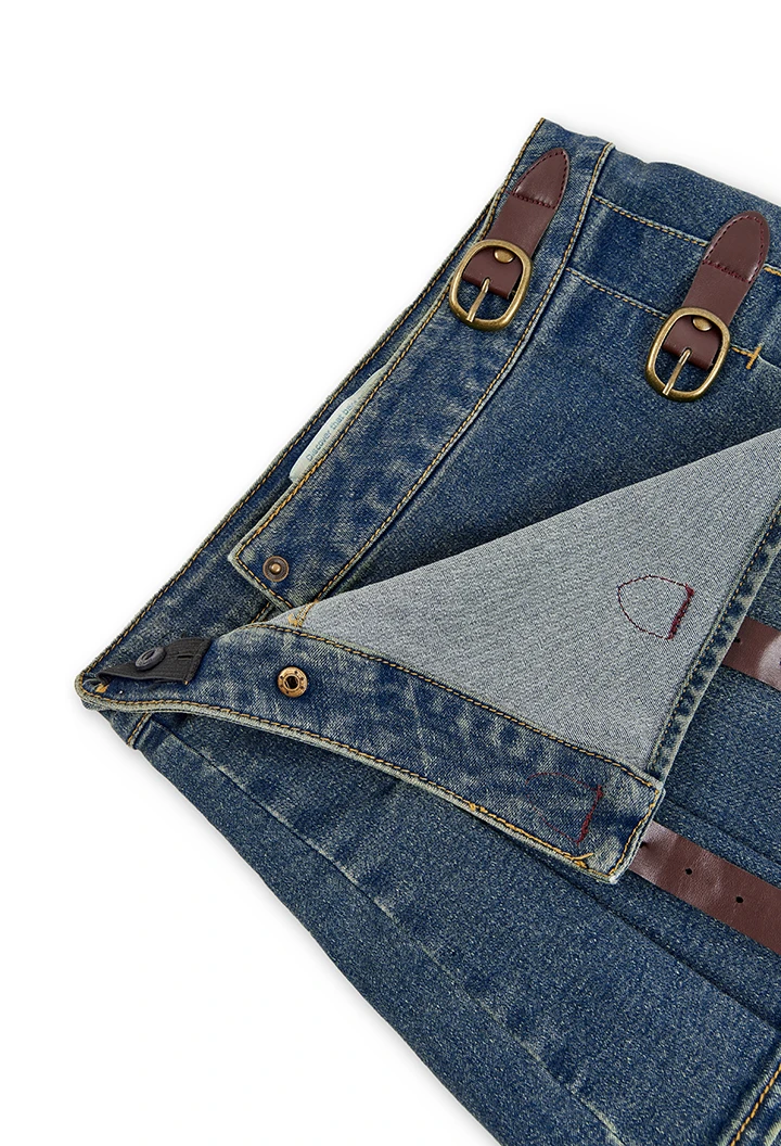 Rock denim elastisch für mädchen